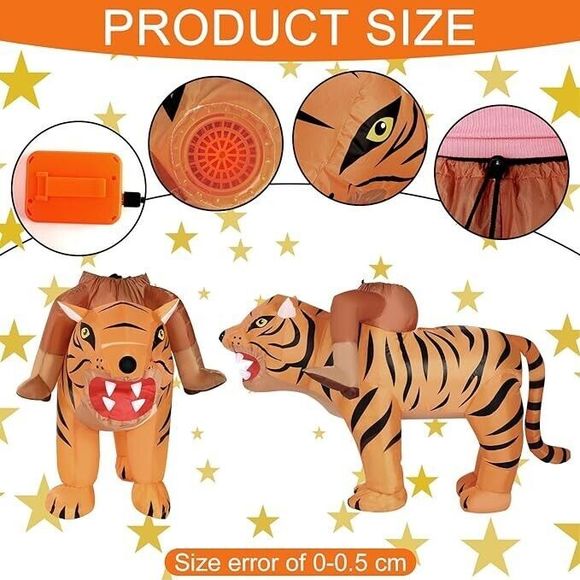 Libima Halloween Inflatable Tiger Costume for Kids Animal Costumes Blow Up - Picture 1 of 4